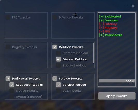 Tickle's Automatic Tweaking Software